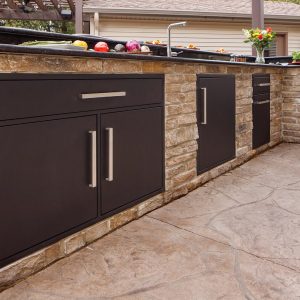 Wolf Endurance Outdoor Cabinets in Slab Black